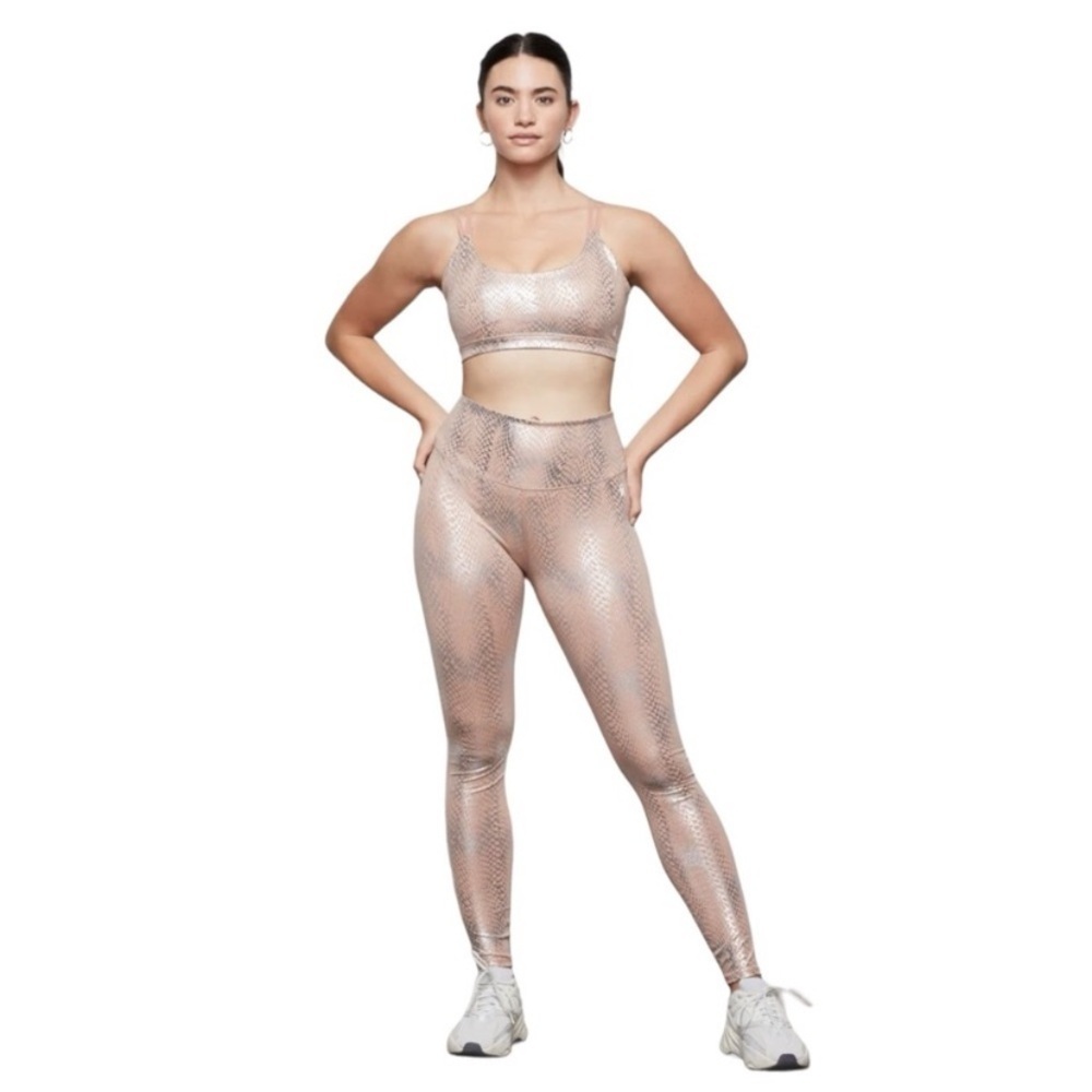 Good American The Foil Leggings In Quart Snake Print Size 6/3X